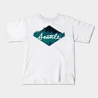 Seattle Geometric Skyline Kids T-Shirt